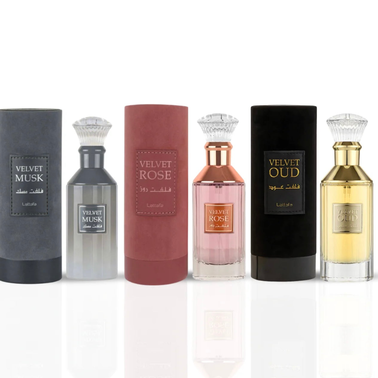 Velvet Bundle 3x100ml EDPs By Lattafa (Velvet Rose, Velvet Oud & Velvet Musk) - FREE Delivery