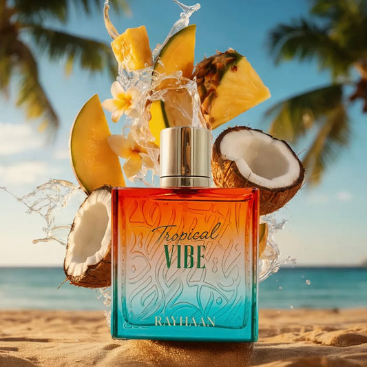 Rayhaan Tropical Vibe 100ml EDP | Mango Coconut Pineapple Beach Fragrance | Summer Hammer-Inspired | Unisex Dubai Perfume Australia