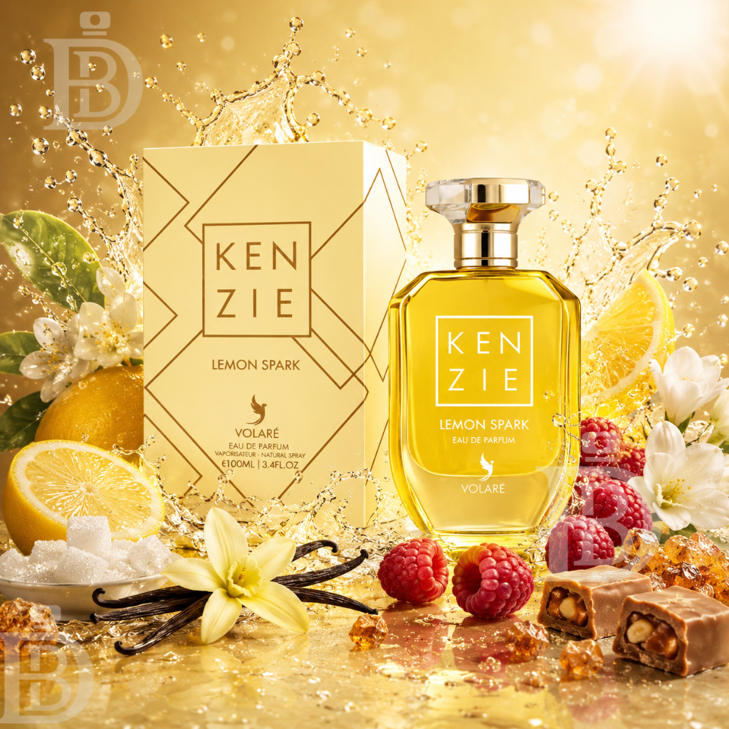 Kenzie Lemon Spark EDP 100ml by Volare | Sweet Lemon Sugar Raspberry Praline Benzoin Feminine Perfume