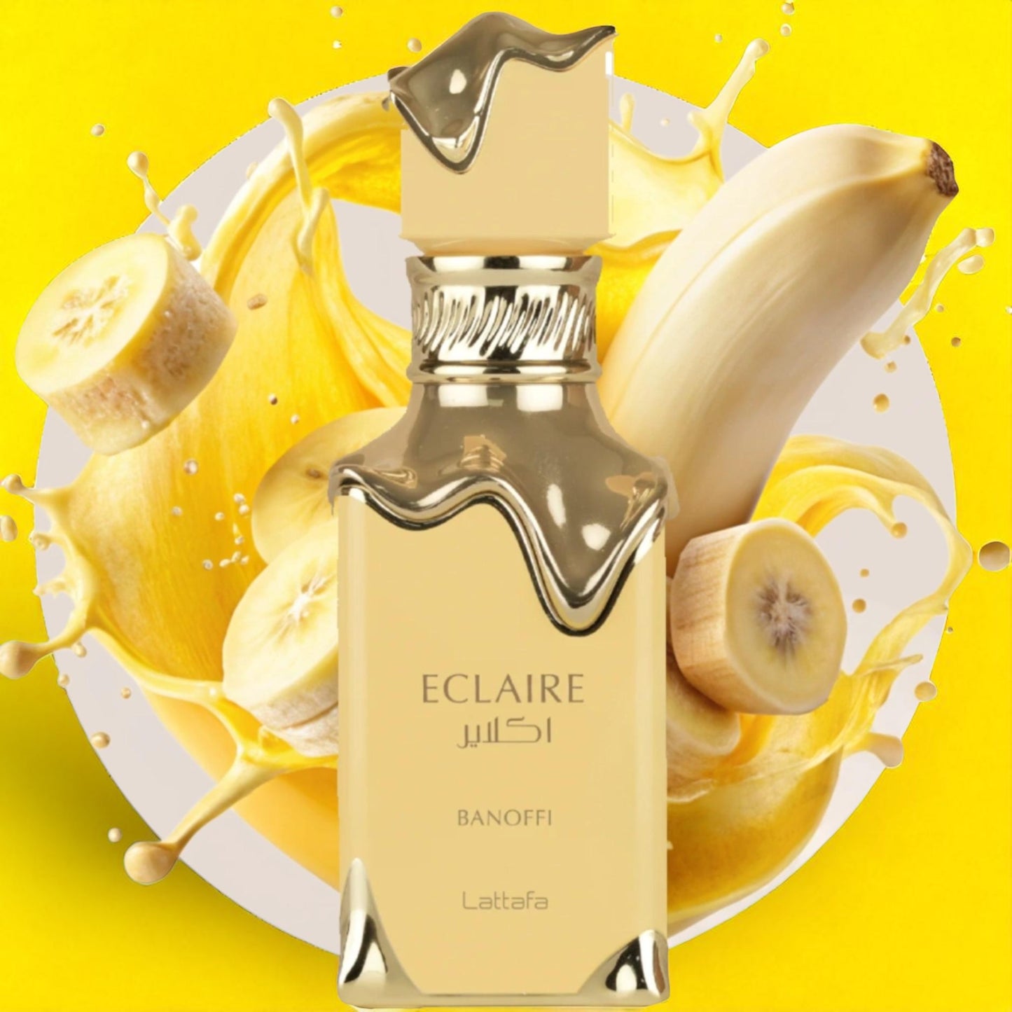 Eclaire Banoffi EDP 100ml by Lattafa | Banana Dulce de Leche Whipped Cream Praline Biscuit Gourmand Perfume