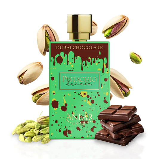 Anfar 1950 Dubai Chocolate Pistachio Kunafa 80ml EDP | Viral Gourmand Unisex Fragrance | Kayali Pistachio-Inspired Arabian Perfume | Buy Australia