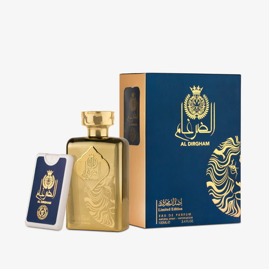 Al Dirgham Limited Edition 100ML + 20ML pocket Spray EDP By Ard al Zaafaran