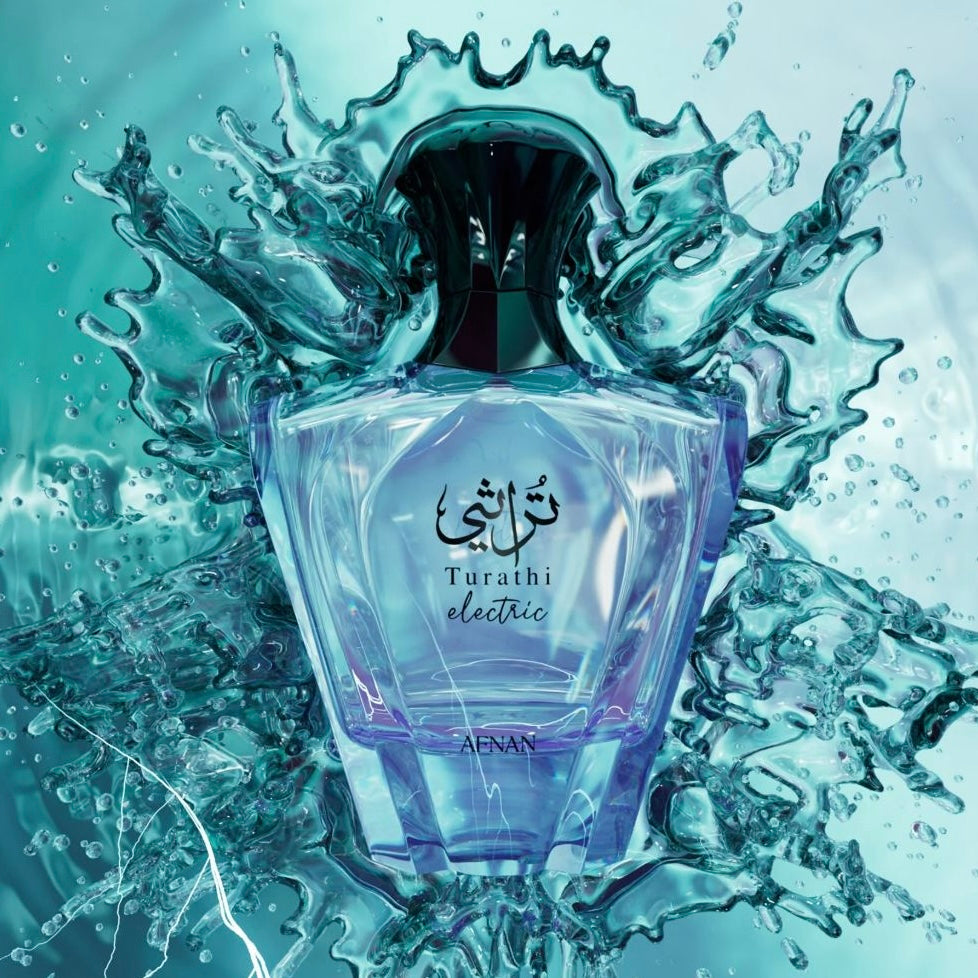Turathi Electric (Unisex) 90ml EDP By AfnanTurathi Electric EDP 90ml by Afnan | Citrus Pear Orange Blossom Vanilla Musk Unisex Perfume