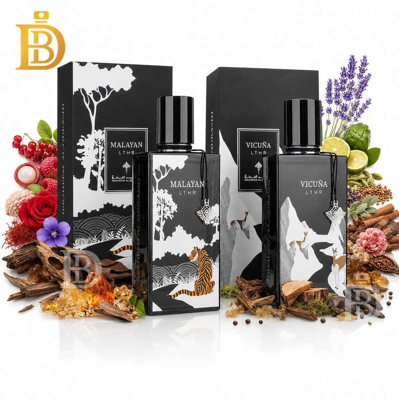 IBRAQ Leather Bundle EDP – Vicuña LTHR & Malayan LTHR (2 x 75ml) by Ibraheem Al Qurashi