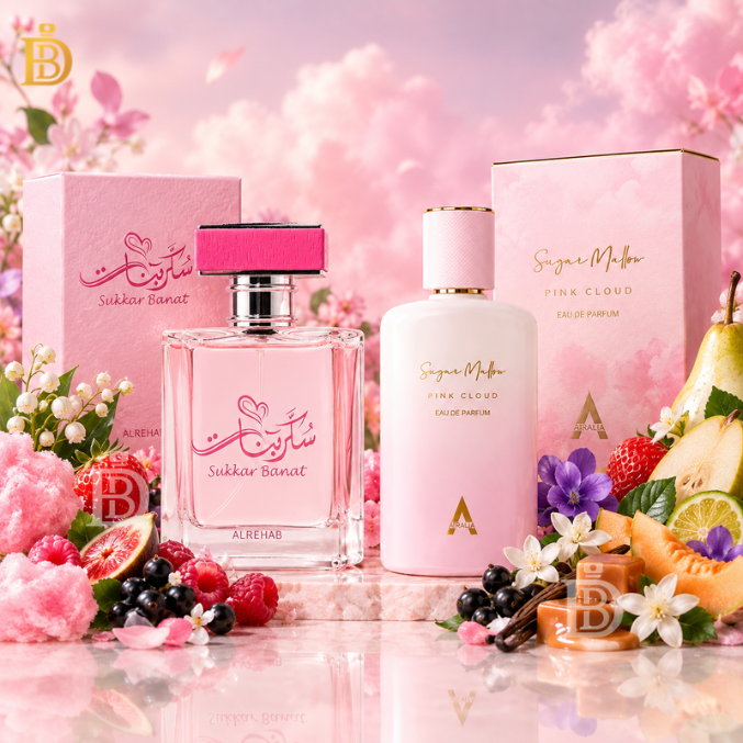 Sweet Bundle - Sugar Mallow Pink Cloud & Sukkar Banat (100ml & 50ml) By Atralia & Al Rehab