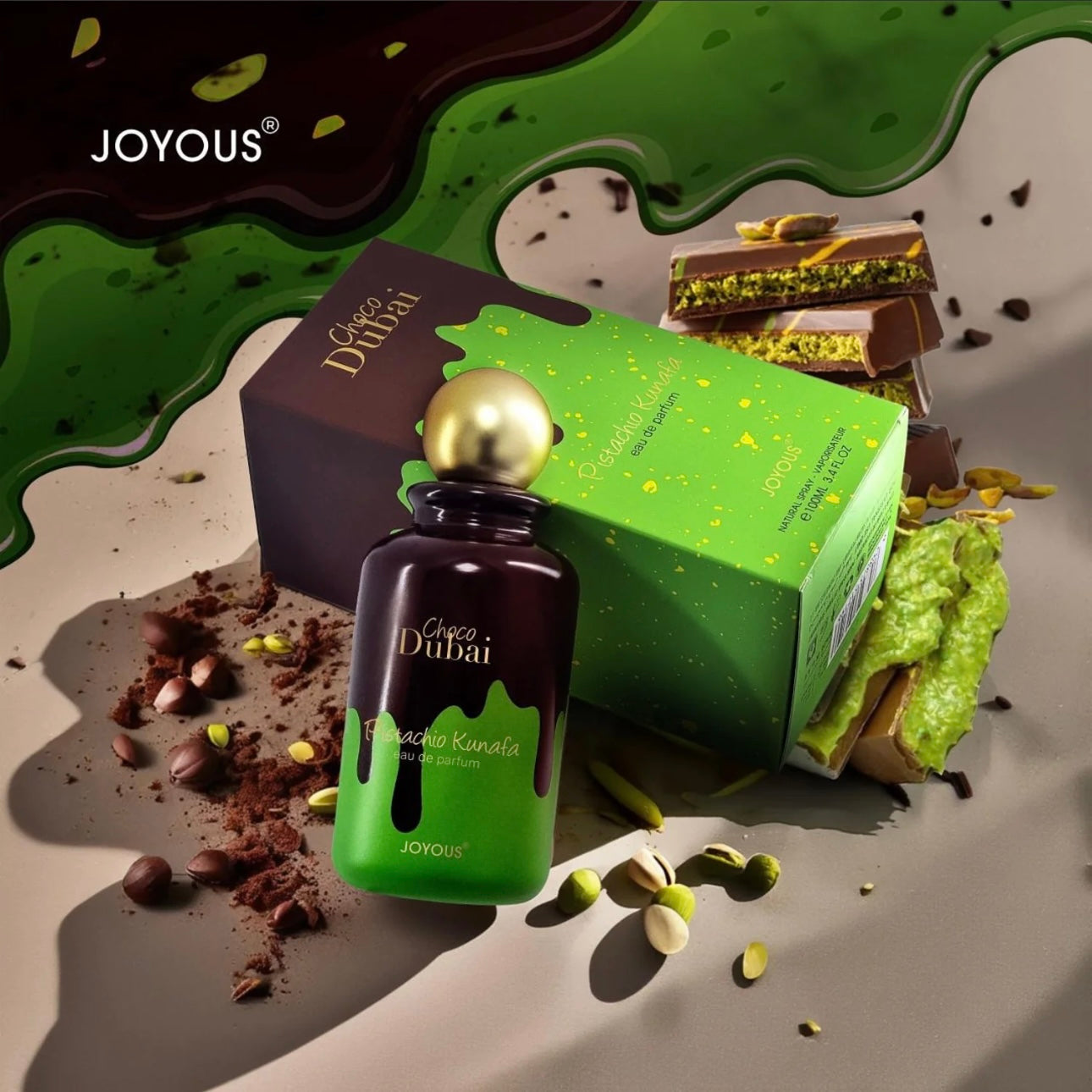 Choco Dubai (Unisex) EDP 100ml Pistachio Kunafa Chocolate By Joyous