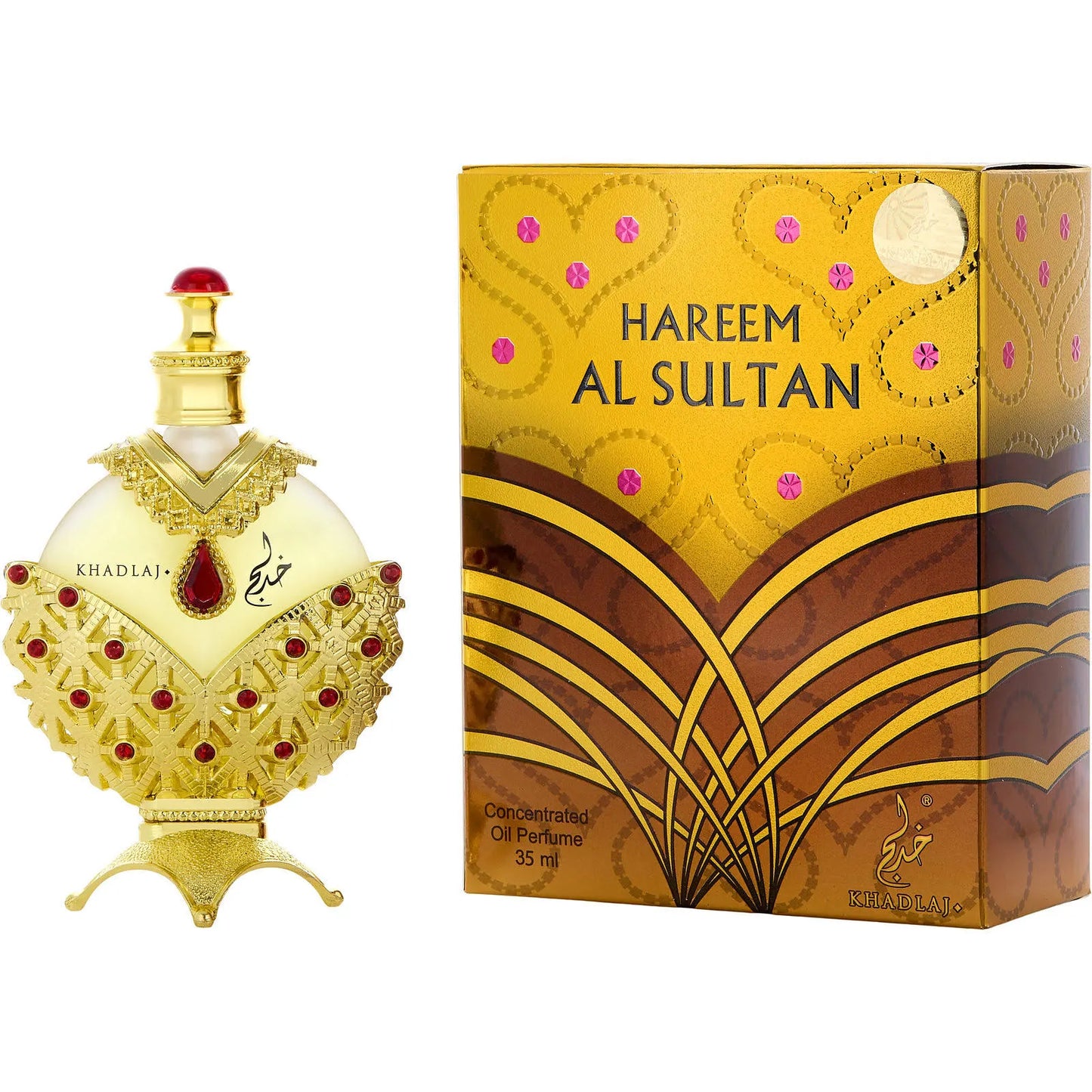 Khadlaj Hareem Al Sultan Gold 35ml Concentrated Perfume Oil | Pineapple Peach Sandalwood | TikTok-Viral Arabian Perfume Oil | Buy Australia