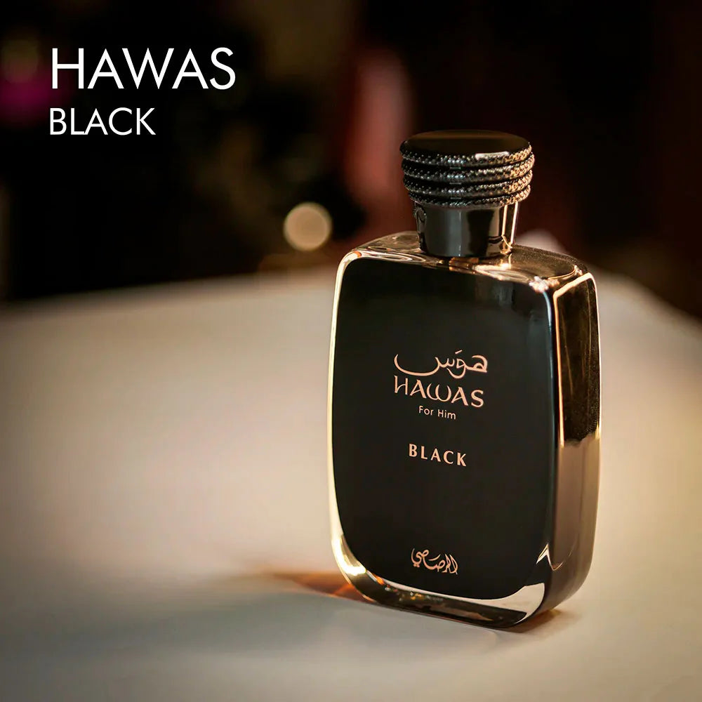 Hawas Black For Him 100ml EDP by Rasasi – Dubai Blends