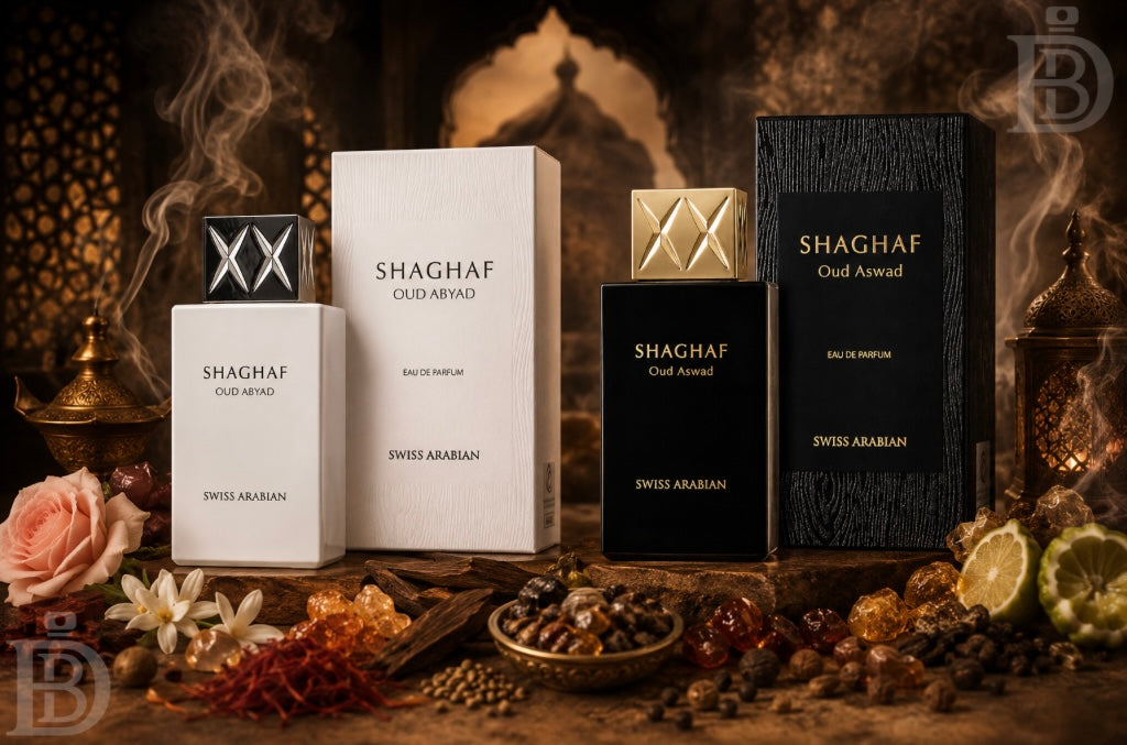 Shaghaf Oud Bundle | FREE SHIPPING | Oud Aswad + Oud Abyad EDP (2x100ML) By Swiss Arabian