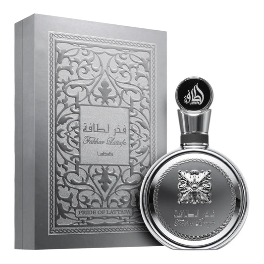 Fakhar Platin EDP 100ml by Lattafa | Fresh Spiced Guava Palo Santo Incense Woody Masculine Perfume