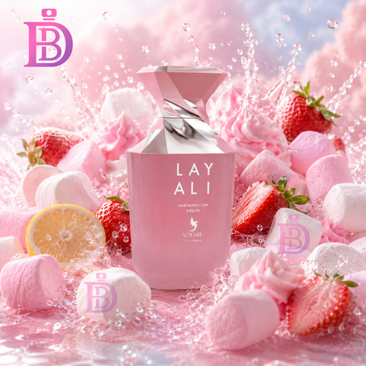 Layali Marshmallow Dream EDP 100ml | Sweet Strawberry Vanilla Whipped Cream & Floral Nectarine Blossom