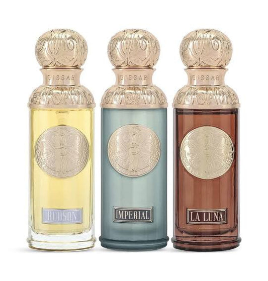 Gissah Valley Set 3×50ml EDP | Imperial Valley, La Luna & Hudson Valley | Kuwaiti Luxury Fragrance Gift Set | Arabic Perfume Australia