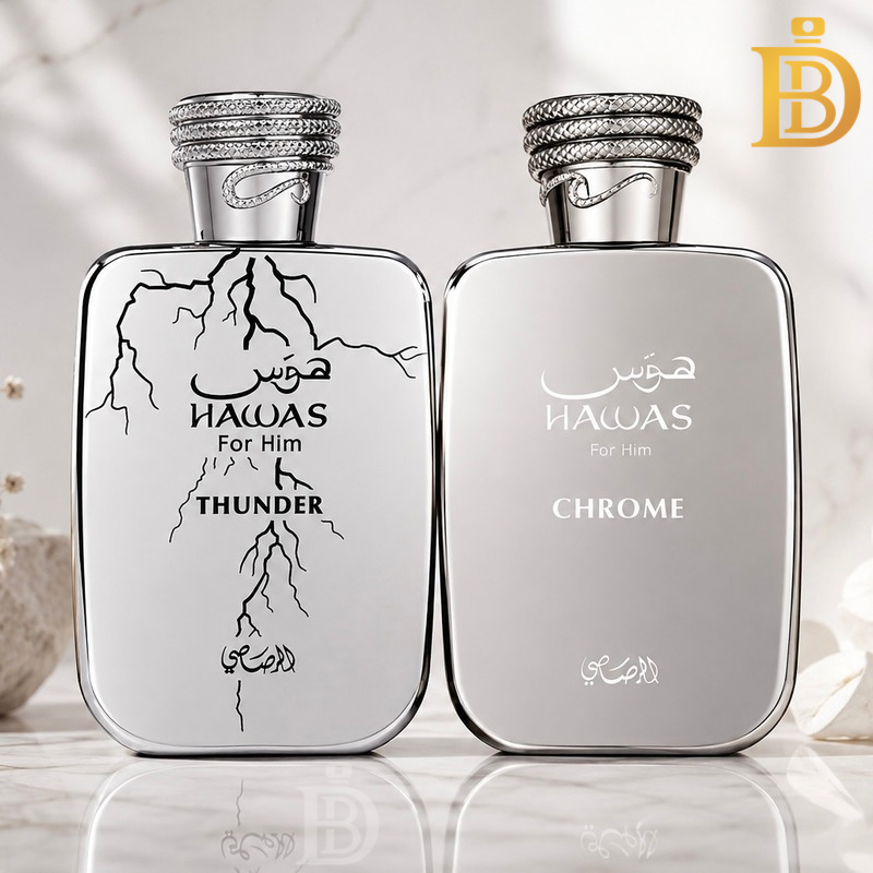 Hawas Thunder & Hawas Chrome ( 2 x 100ml ) EDP By Rasasi