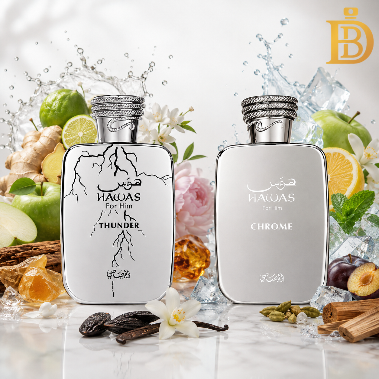 Hawas Thunder & Hawas Chrome ( 2 x 100ml ) EDP By Rasasi