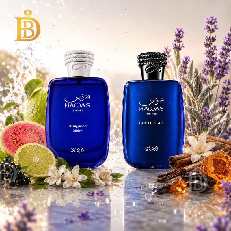 Hawas Gold Digger & Hawas Sapphire ( 2 x 100ml ) EDP By Rasasi