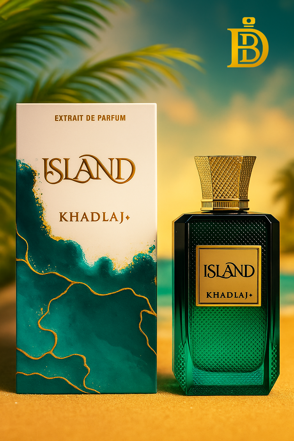 Island Extrait de Parfum 100ml by Khadlaj | Tropical Coconut Pineapple Unisex Fragrance