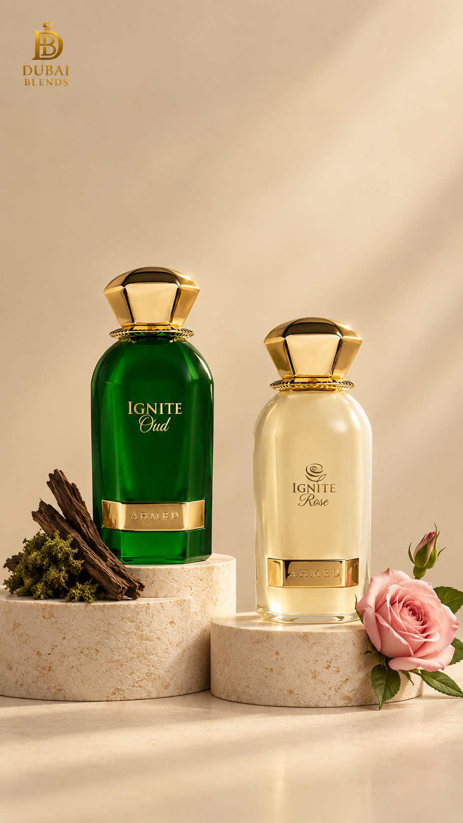 Ignite Oud & Ignite Rose Bundle EDP (2 x 60ml) by Ahmed Al Maghribi